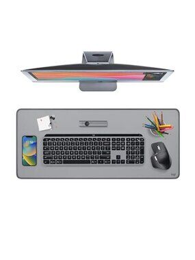 Logitech Studio Series Desk Mat Large 28x12 Inches  Mid Grey